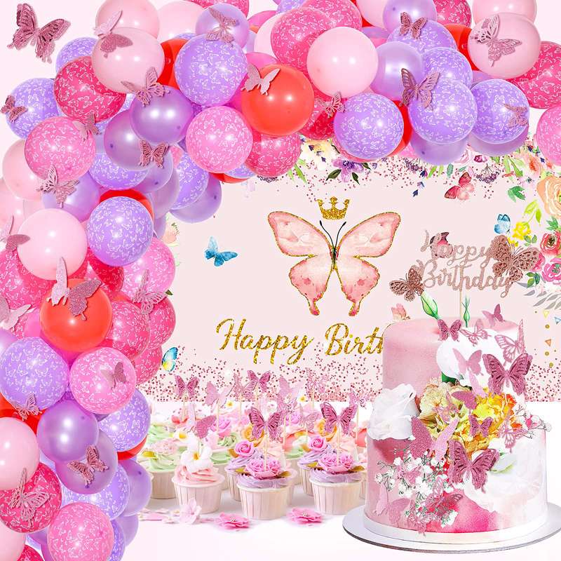 Butterfly Theme themed birthday party